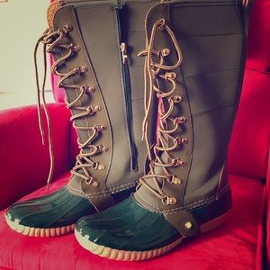 Hunter Green Duck Rainboots
